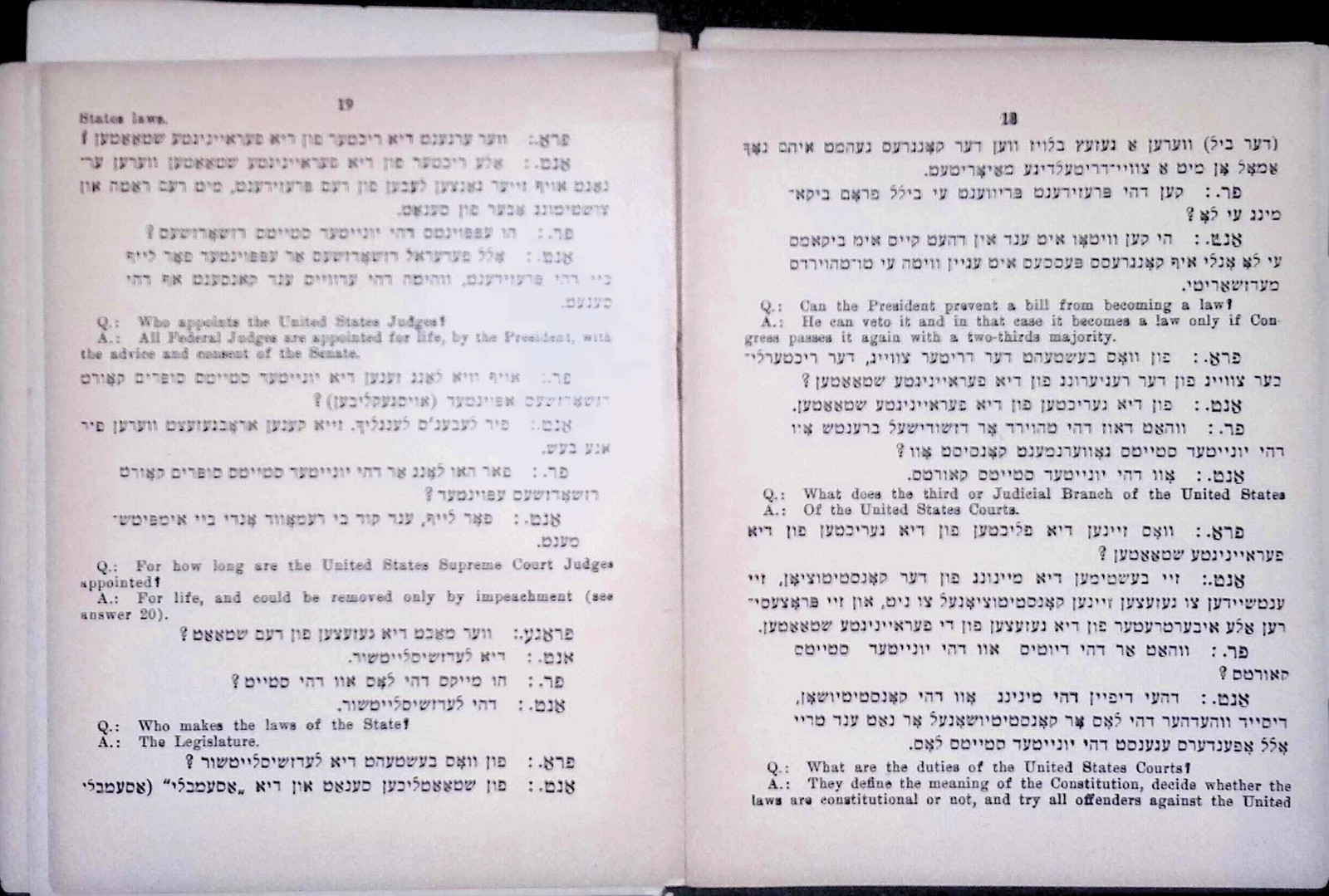The Citizen Guide to Naturalization Yiddish English 48 Star Flag c1912