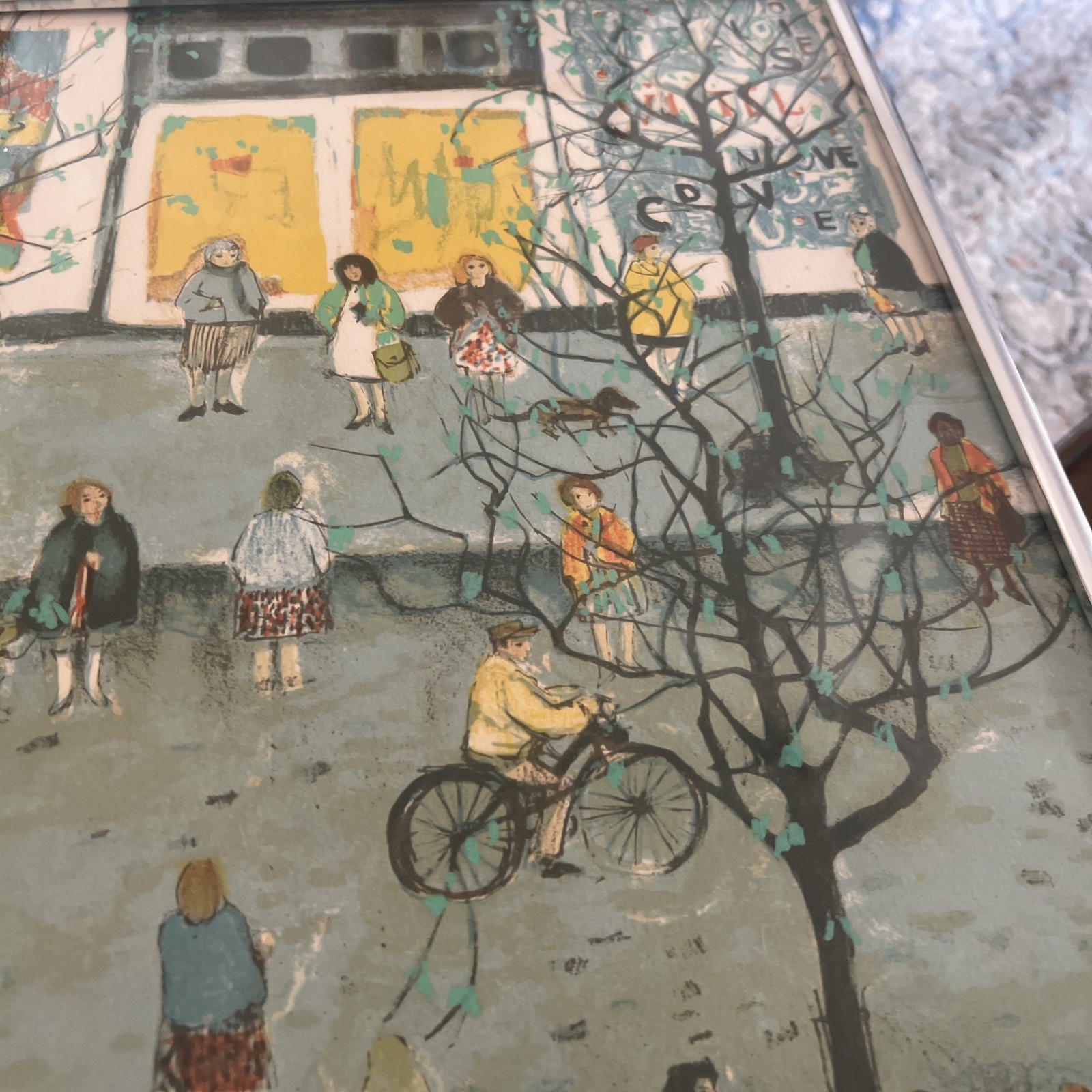Nathalie Chabrier French Art print Litho Paris Spring Street