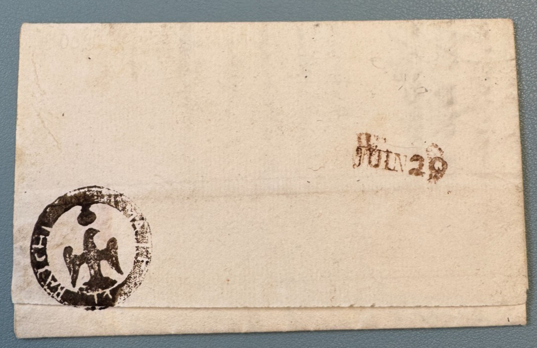 First Empire Letter From ORVIETO (Conquered TRASIMENE Dept) 1812 Imperial Eagle