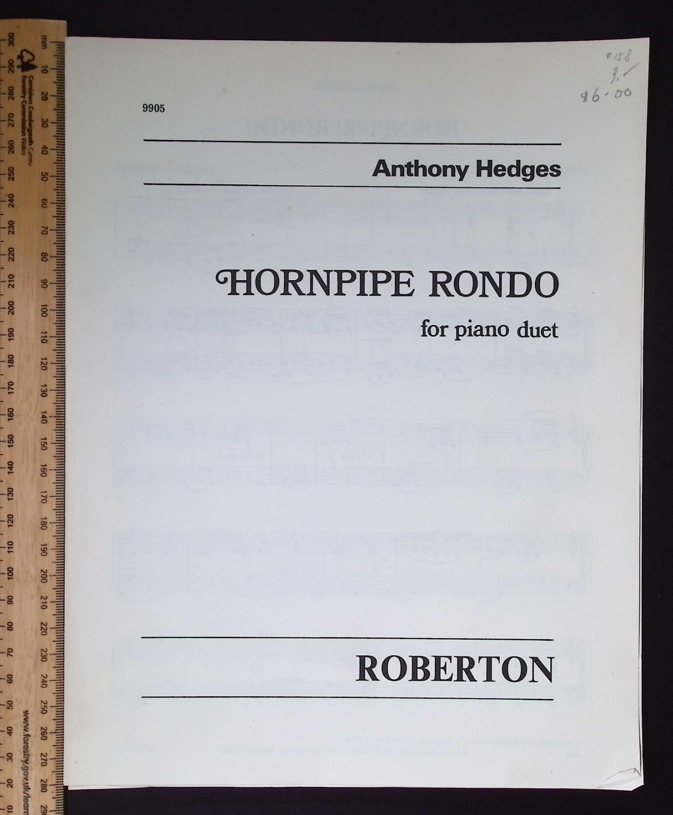 Hornpipe Rondo for piano duet by Anthony Hedges, 1976 Roberton Publications