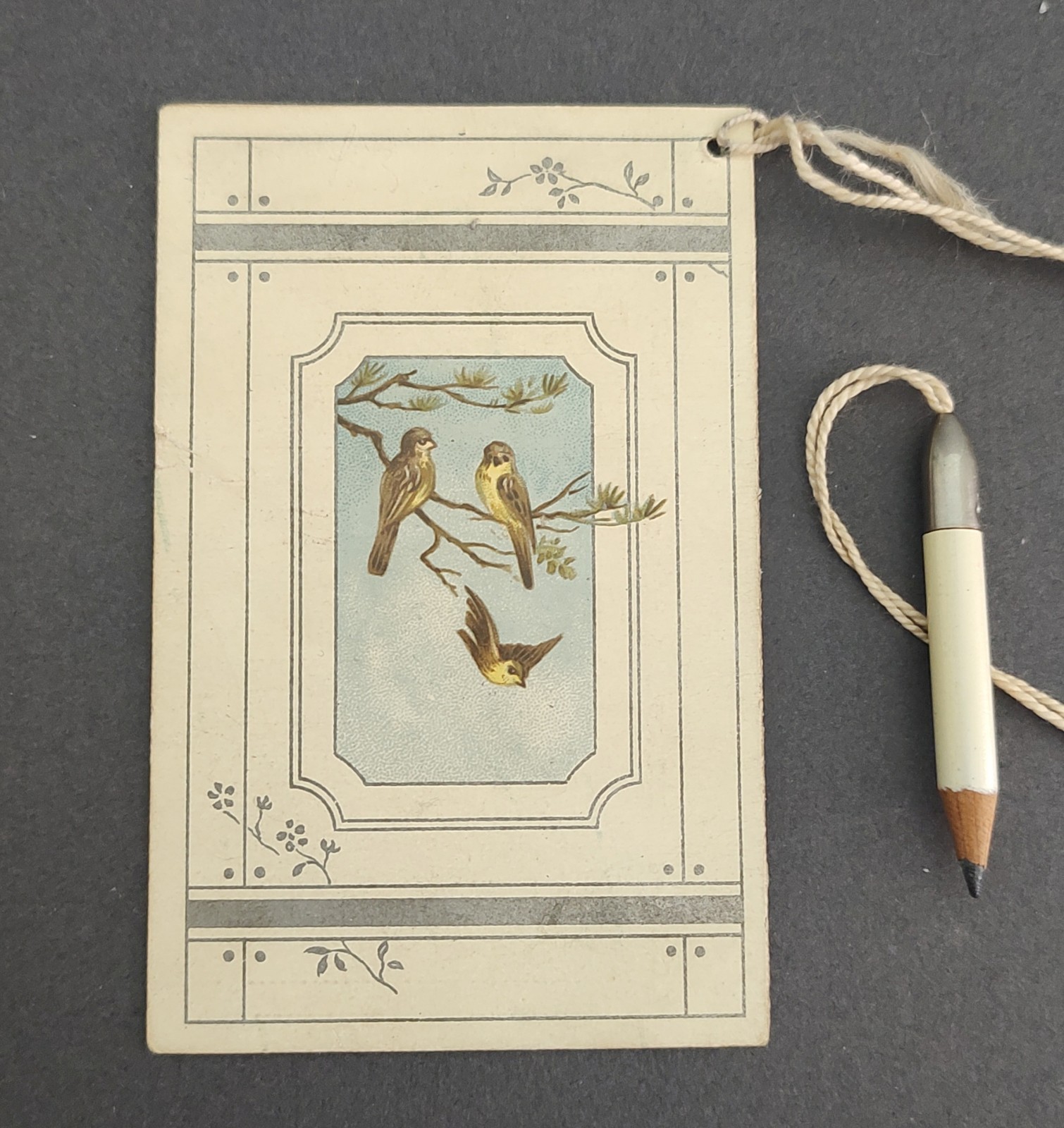 Original Victorian Dance Card 1896 antique with original pencil