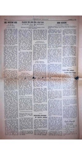 Christian Beacon Newspaper 1956 Cold War Protestant Camden NJ Collingswood