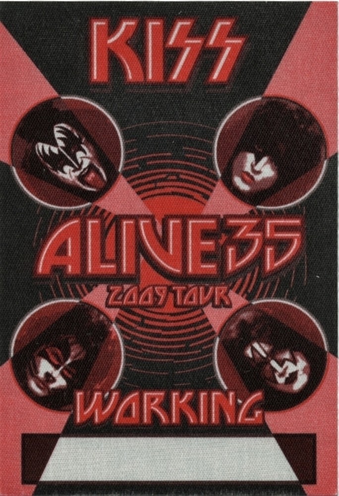 KISS 2009 Alive 35 concert tour Working Backstage Pass