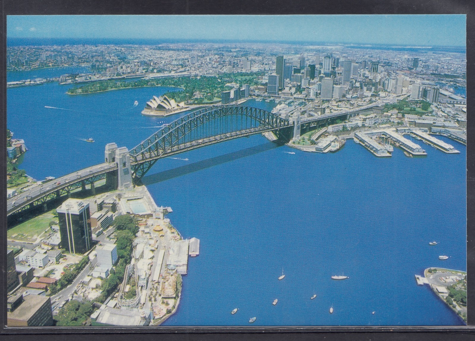 Australia 20c Pre Stamped Postcard – Aerial View Sydney Harbour Unused