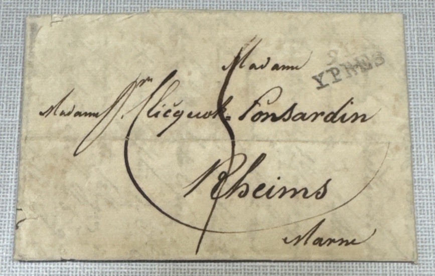 1799 / Conquered Department of the Lys / Letter from COURTRAI to PARIS, Year 7