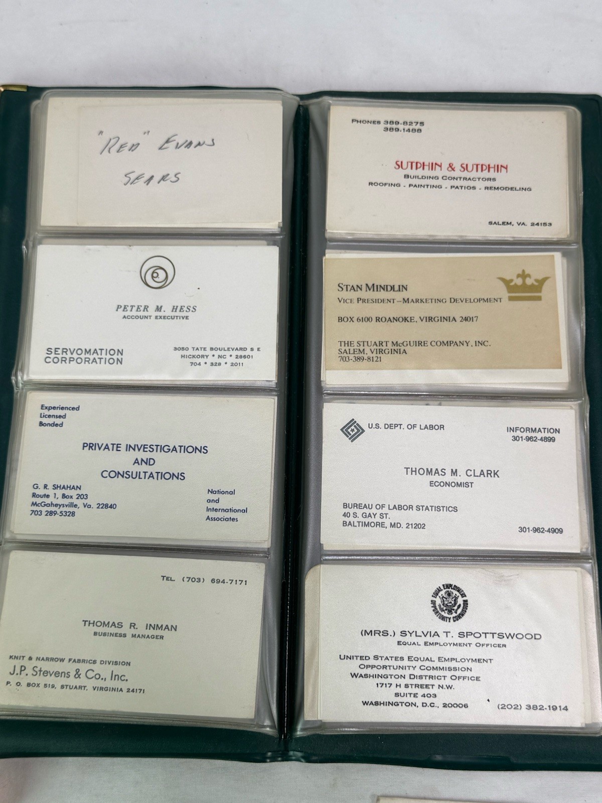 Vintage 1950 To 1990 Mid Century Business Card Binders & Cards Nice Collection