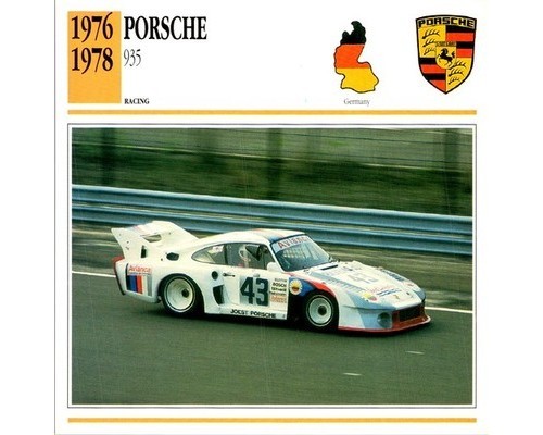 Porsche 935 1991 Joest Racing Avianca Group 5 Turbo Trading Card Group FIA