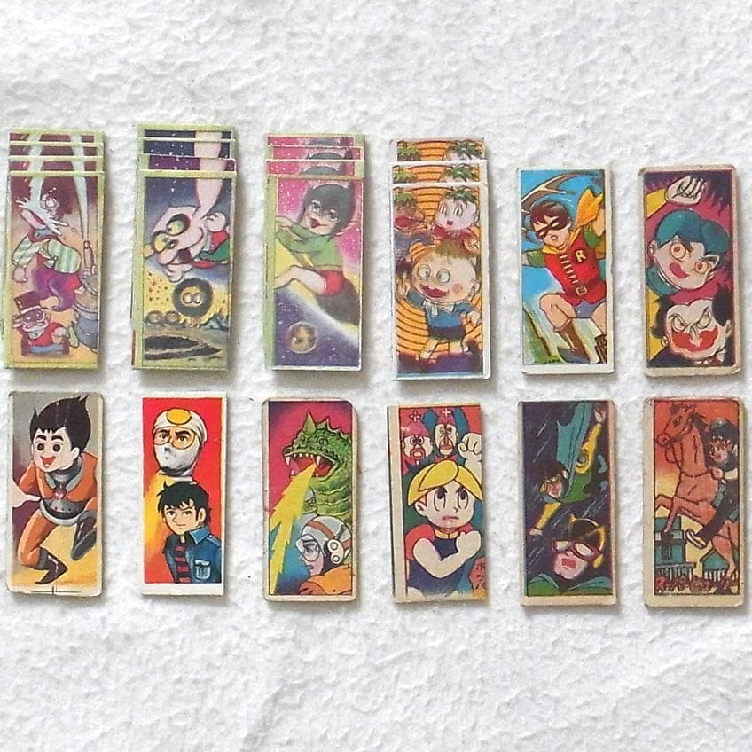 Batman Robin Fury Japanese Menko Cards 23 Pc 29x61mm Vintage Lot