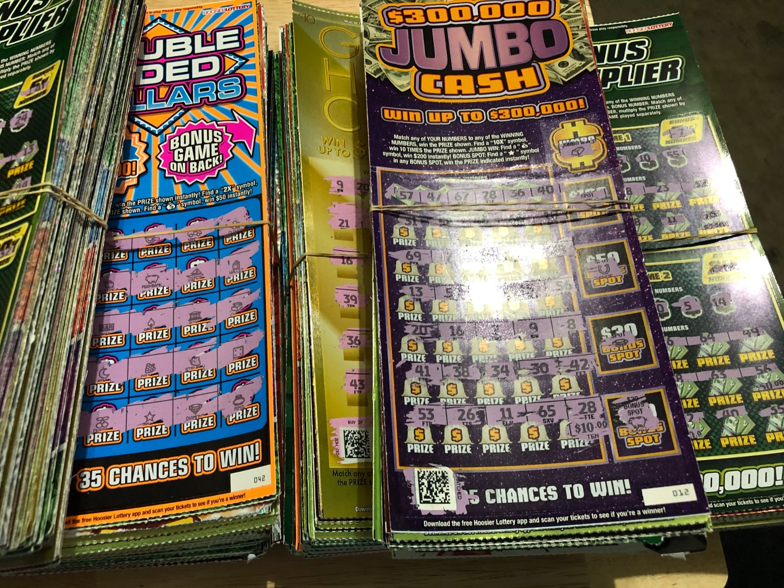 $10,000 Worth of NON-WINNING $10.00 INDIANA Lottery Scratch off Tickets 2025