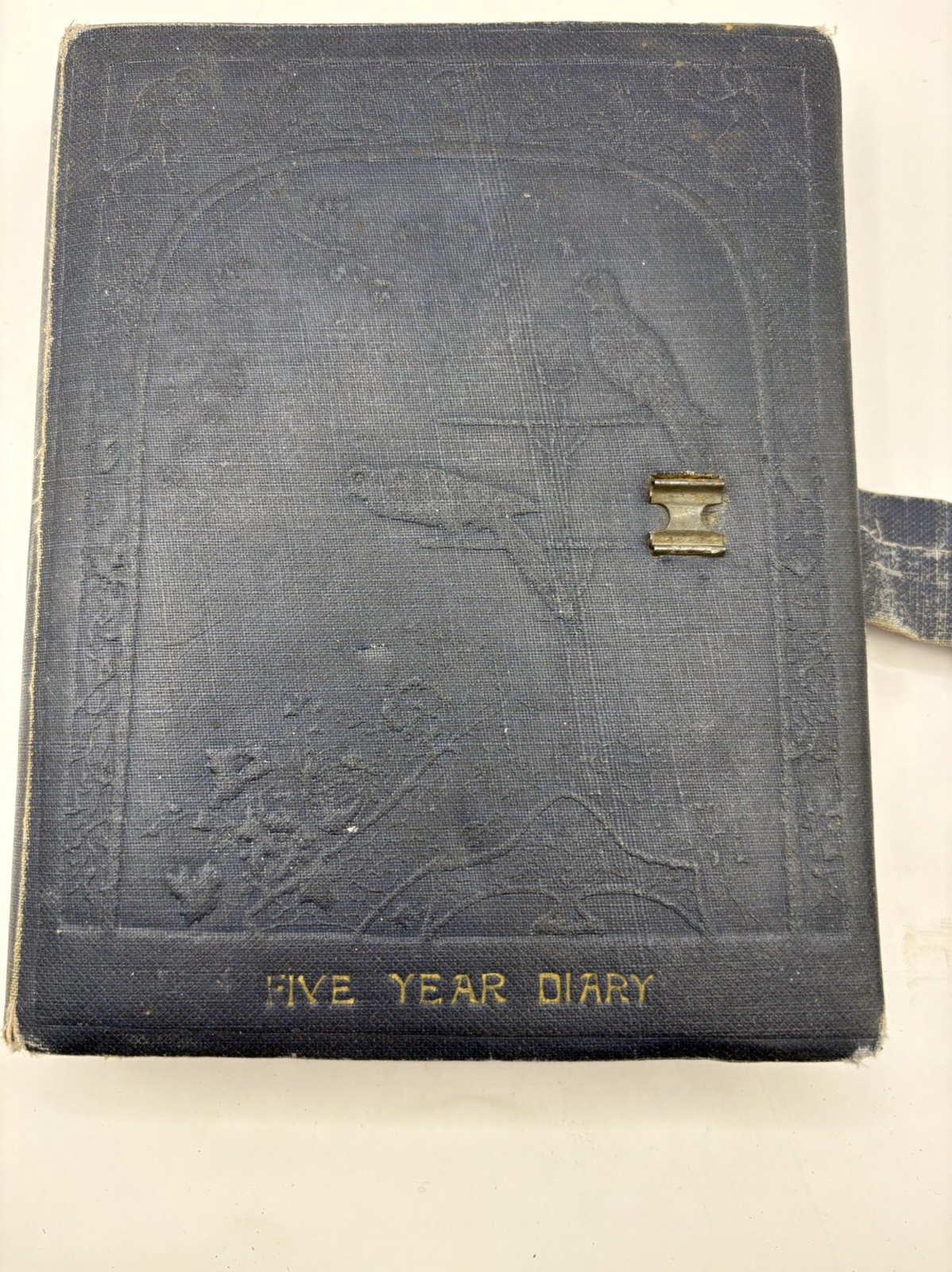Vintage Embossed Five Year Diary 1938 – 1942 Full of Writing Made In Japan