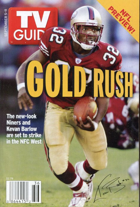 Rare NFL San Francisco 49ers Kevan Barlow 2004 Regional TV Guide M1102