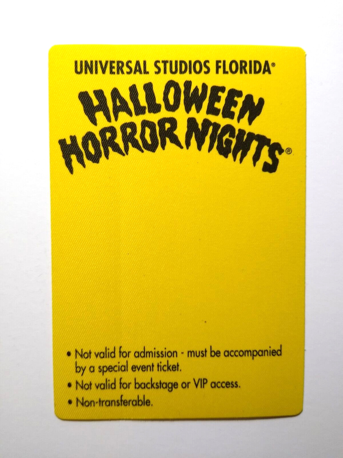 Vintage Halloween Horror Nights Famous Monsters Event Fabric Pass Universal Fla