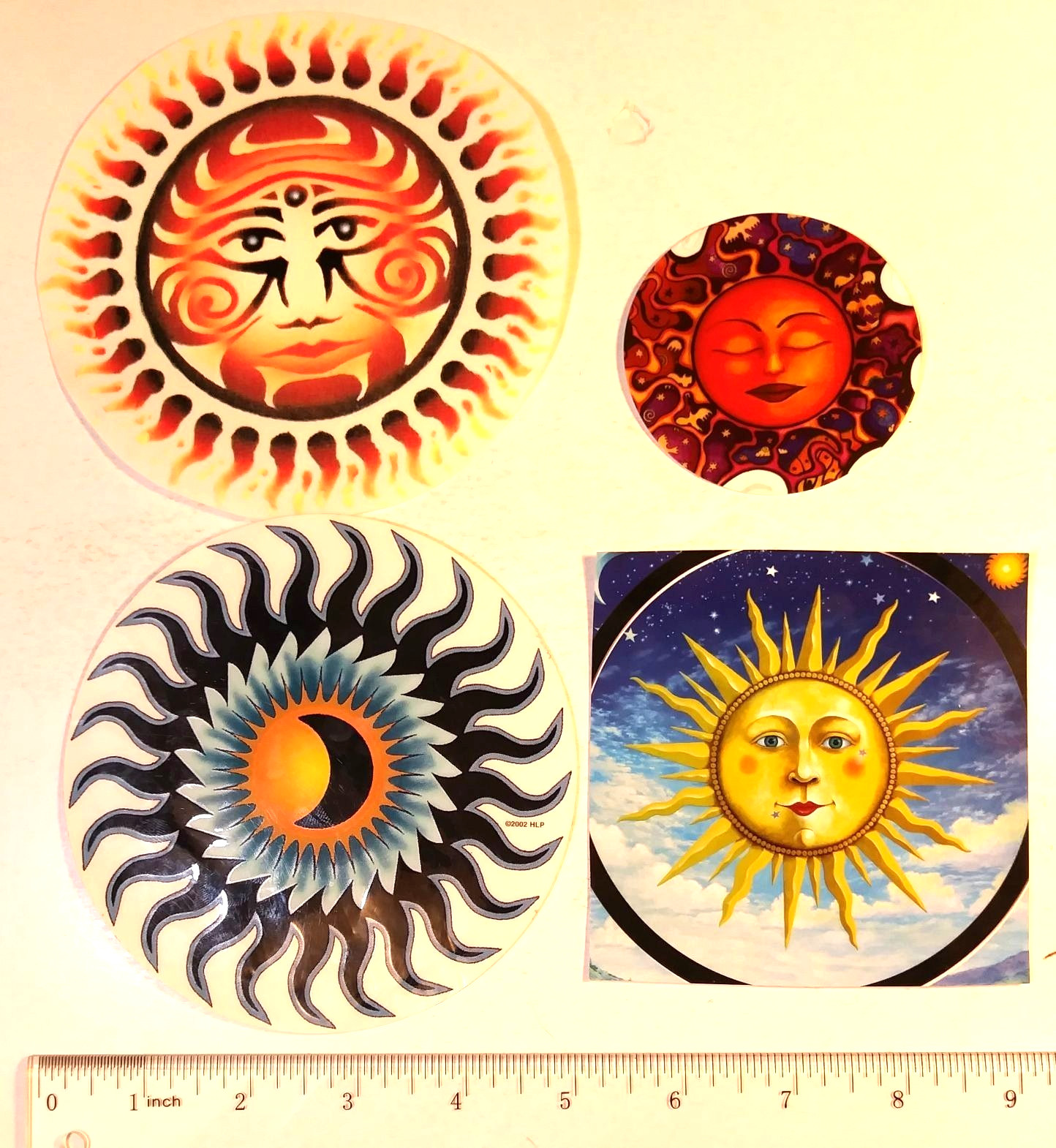 Grateful Dead STICKER LOT 4 Vintage Sun Sunburst Official 2002 HLP Yujean Rare