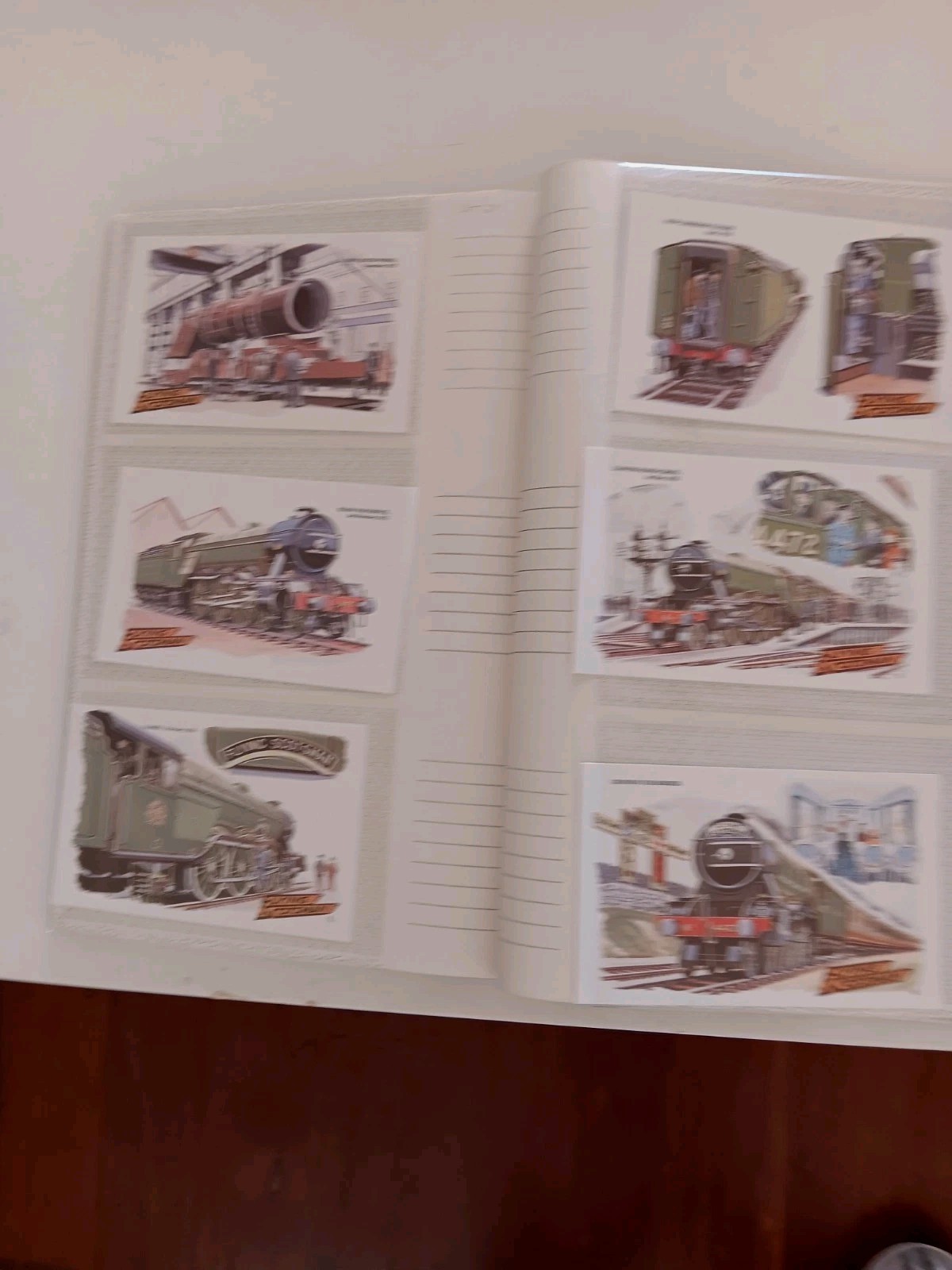 Steam Train Postcards. 4 Books Each Containing Approx 50 Cards Mostly LNER.