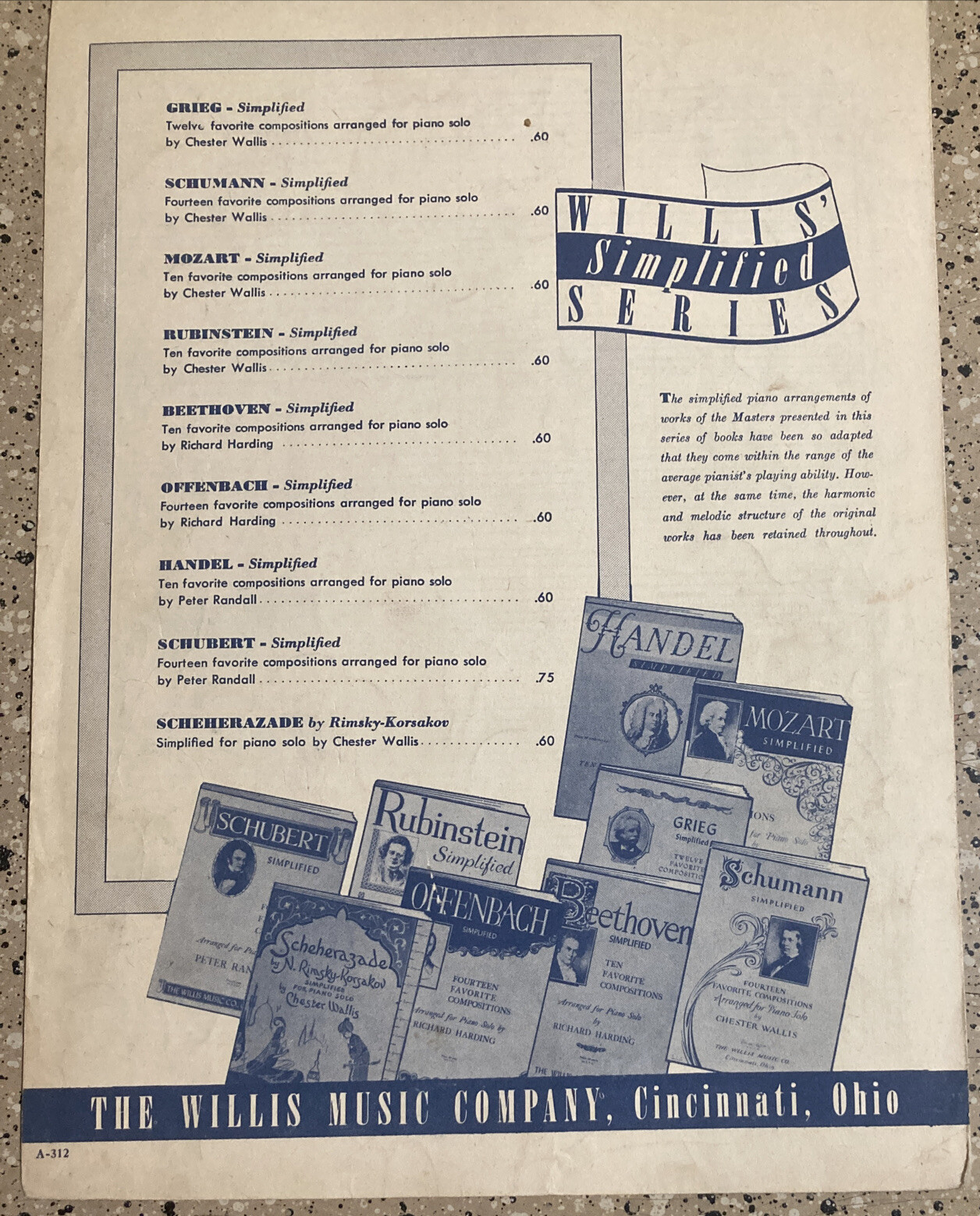 VINTAGE SHEET MUSIC 1951 ON TOP OF OLD SMOKY PIANO SOLO LYN SANFORD