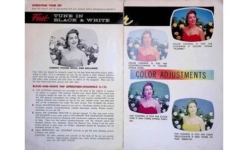 Sears Silvertone TV Owners Manual 4109 1968 Color Television Paperwork