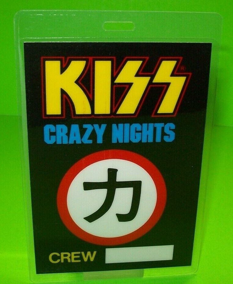 KISS Crazy Nights Backstage Pass Original Hard Rock Music Concert Show 1987