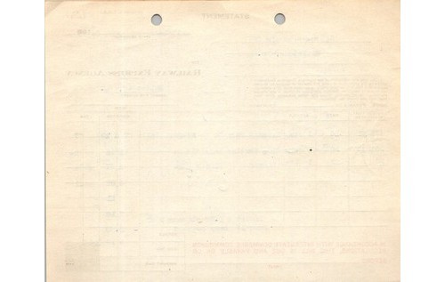 Railway Express Agency Singer Furniture Billing Statement 1955 Railroadiana