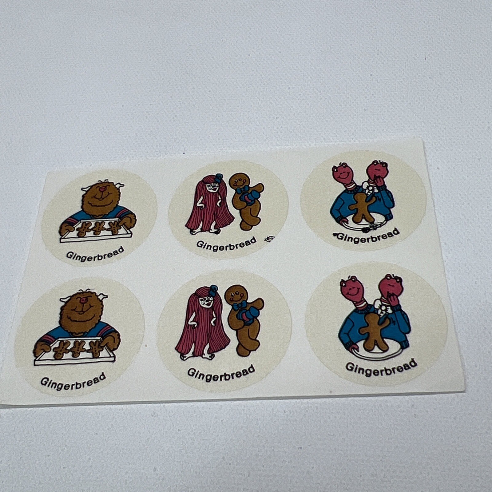 RARE Vintage Matte Scratch & Sniff Stickers 70’s Gingerbread