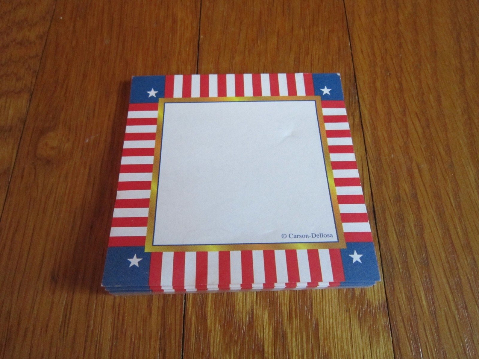 Carson Dellosa Stik-Withit Notelet Sticky Notes Patriotic Red White Blue Paper