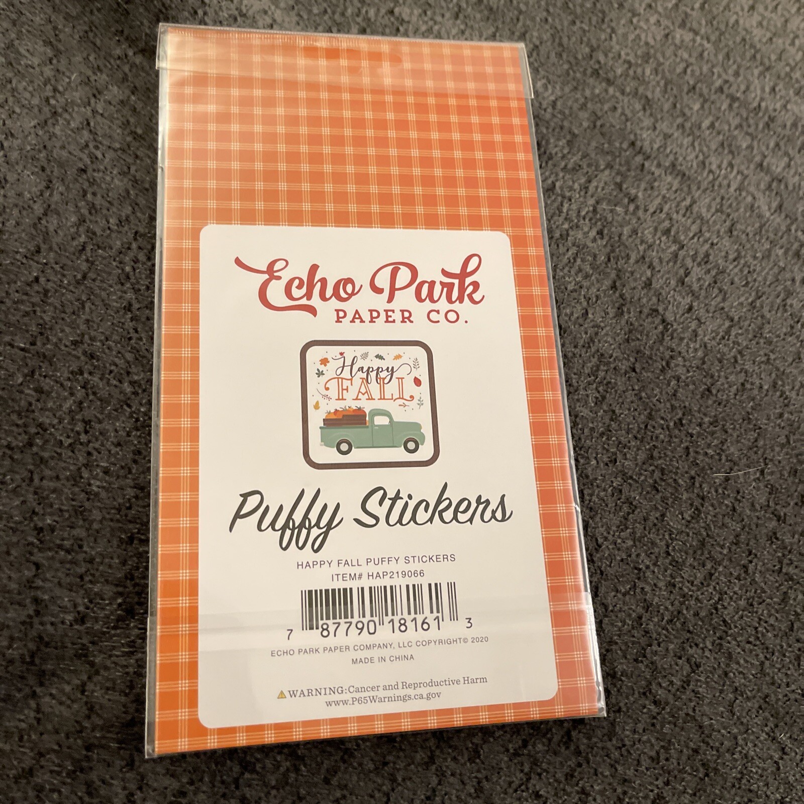 New Echo Park Paper Co Happy Fall Puffy Stickers Sheet D13