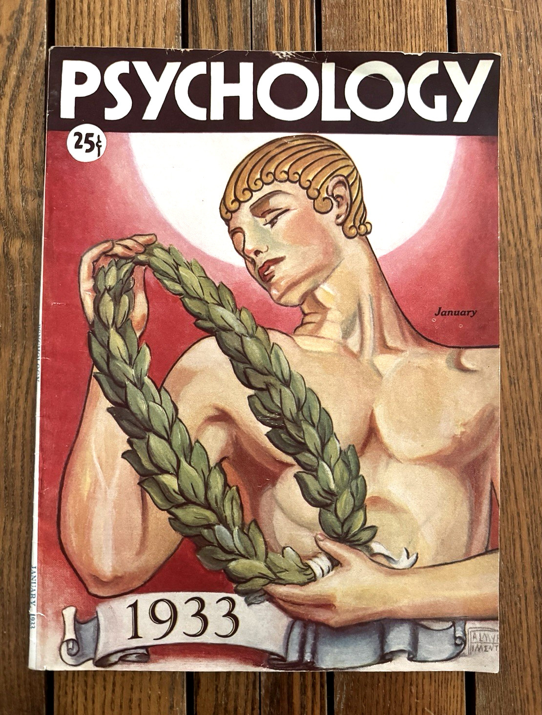 VINTAGE ‘PSYCHOLOGY’ MAGAZINE JANUARY 1933 EDITION + GREAT ILLUSTRATIONS!
