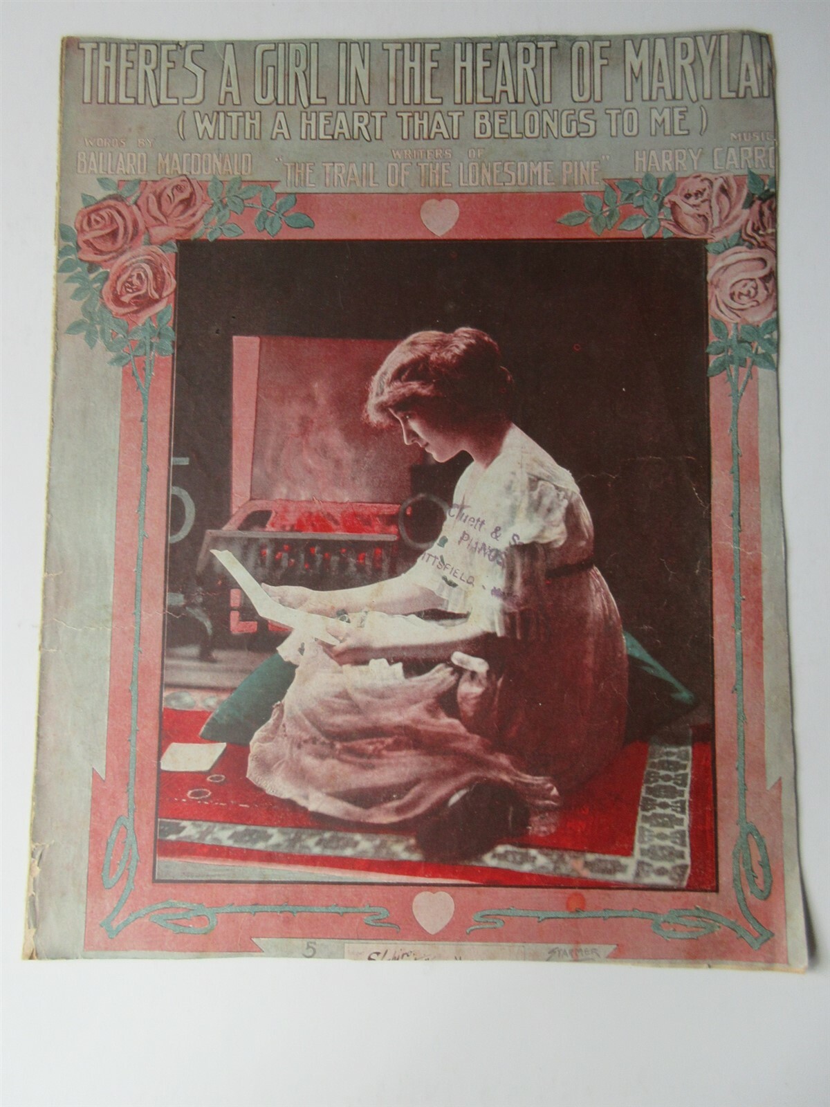 Vintage Sheet Music “There’s A Girl In The Heart Of Maryland” 1913