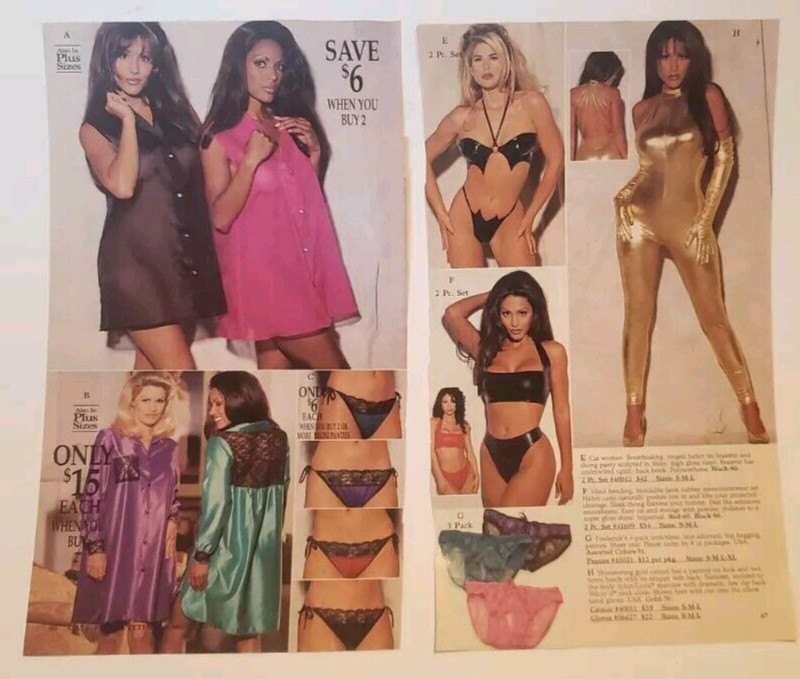 Vintage Women’s Bra Panties Lingerie Underwear 2 Pages 2-sided Catalog Print Ads
