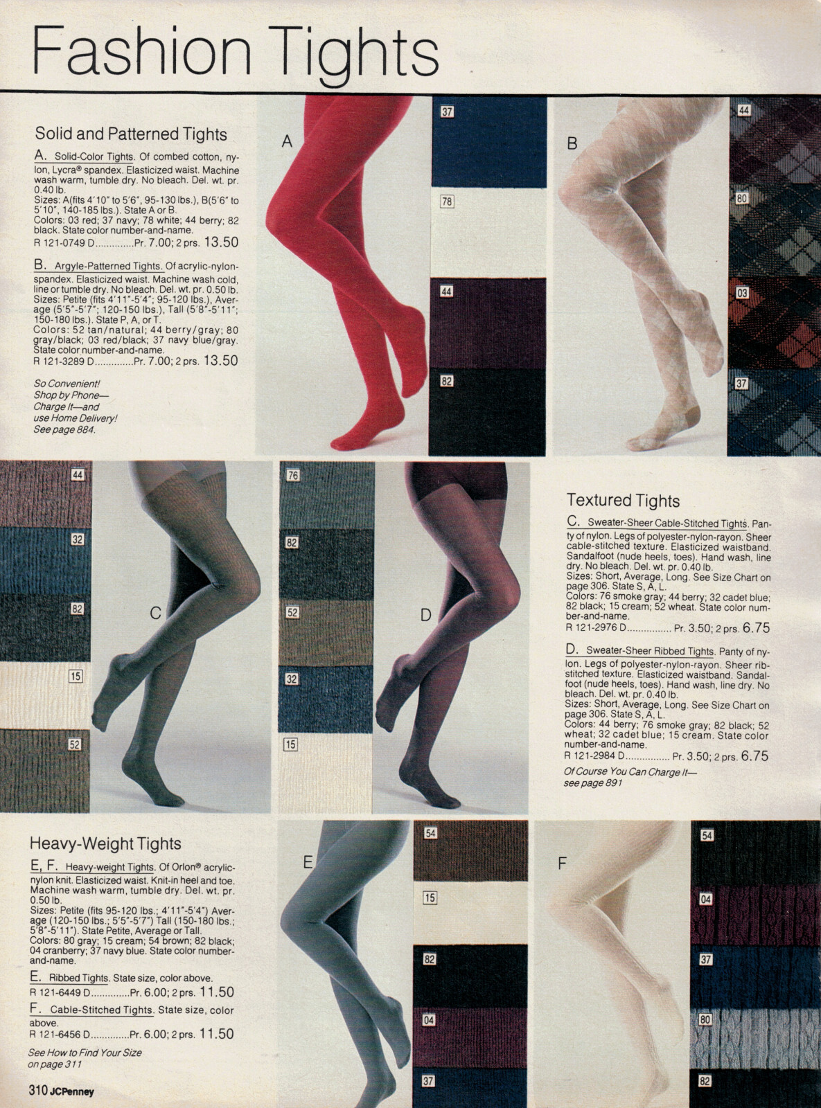 MID-1980S JCPENNEY CATALOG LEOTARD AND TIGHTS CLIPPINGS PAPER ADS PRINTS
