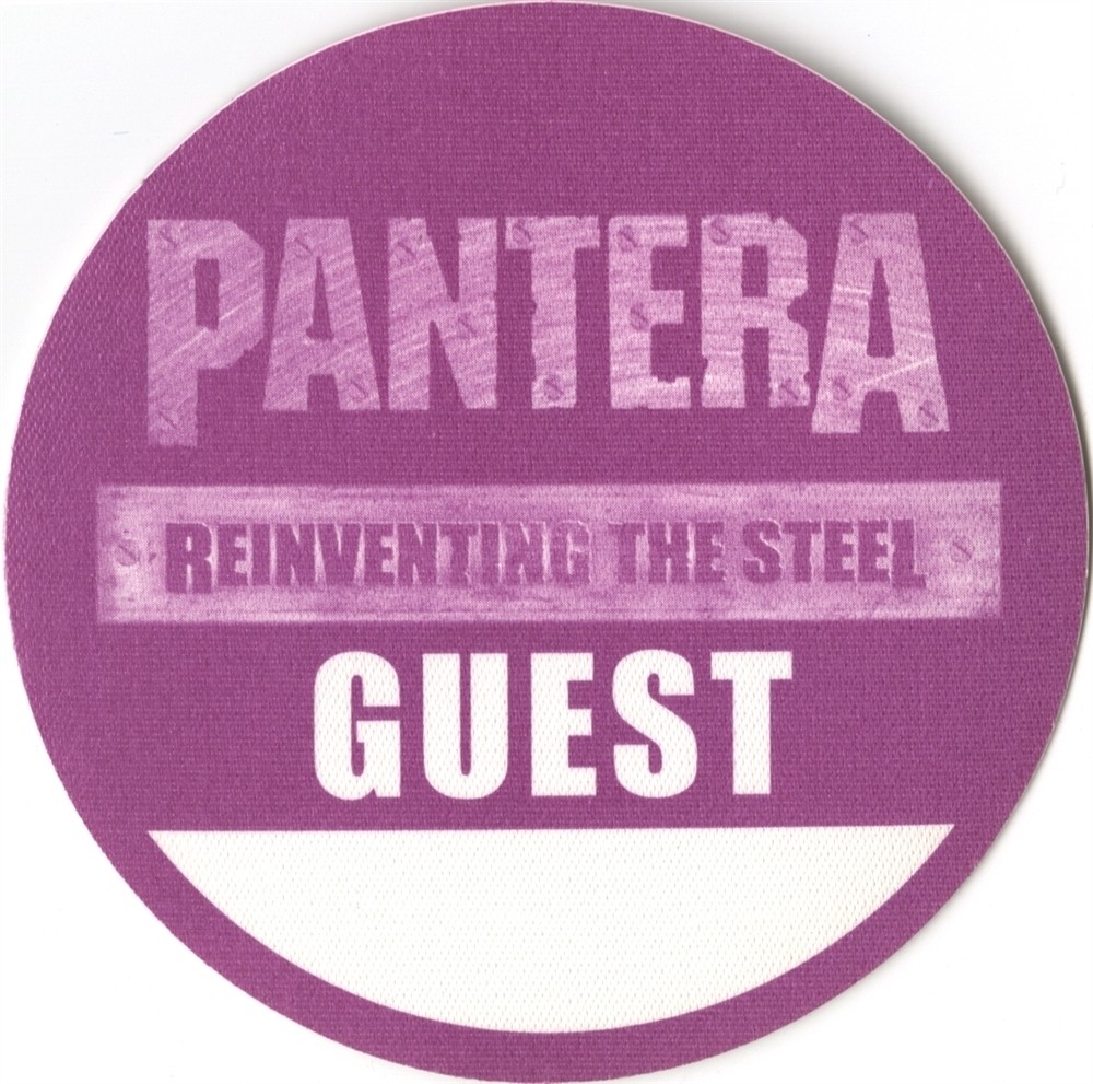 Pantera 2000 Reinventing the Steel concert tour Band Guest Backstage Pass