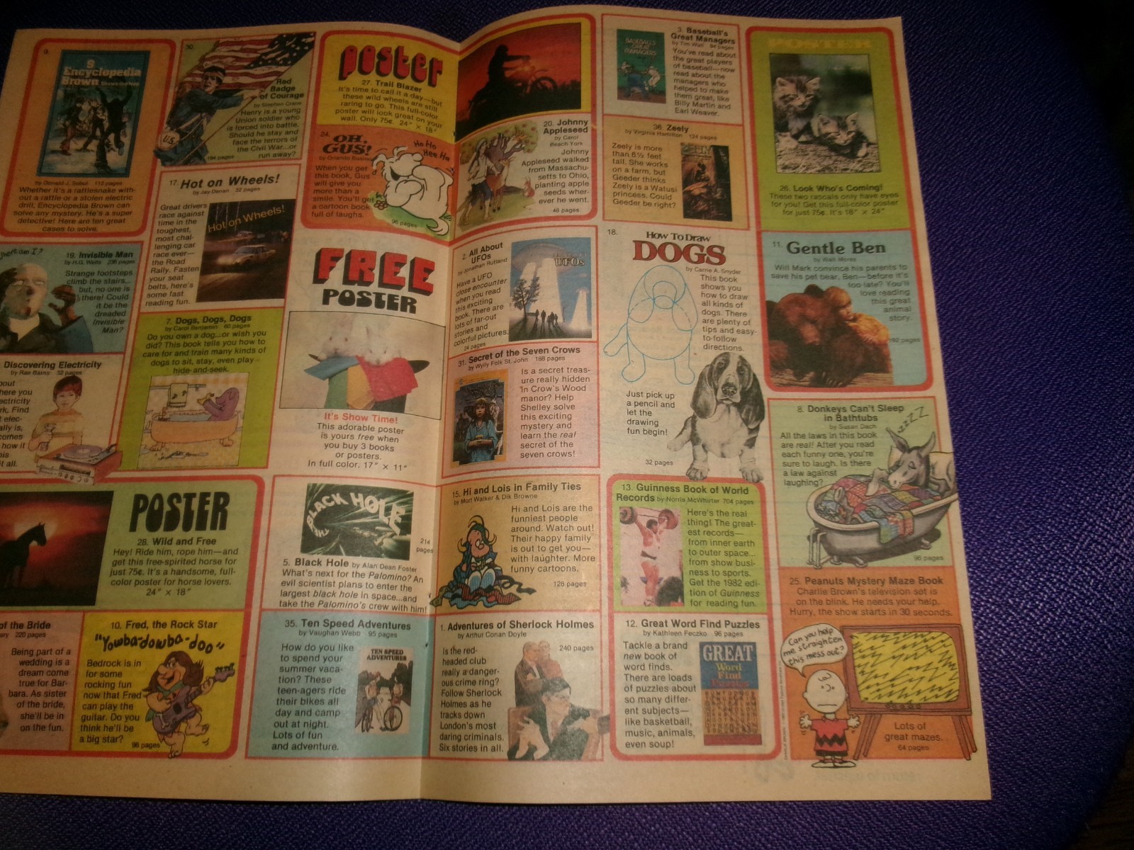 VTG April 1982 TROLL BOOK CLUBS Order Form : Heathcliff Garfield Snoopy UFOs +