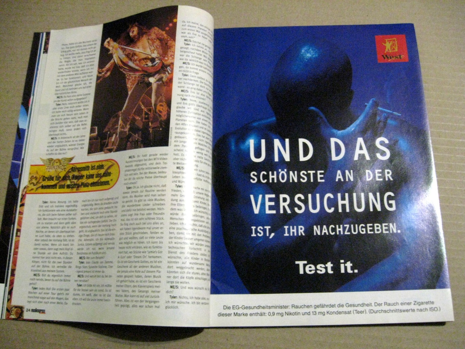 Musik Express 1994 Germany magazine Aerosmith Eagles Pearl Jam