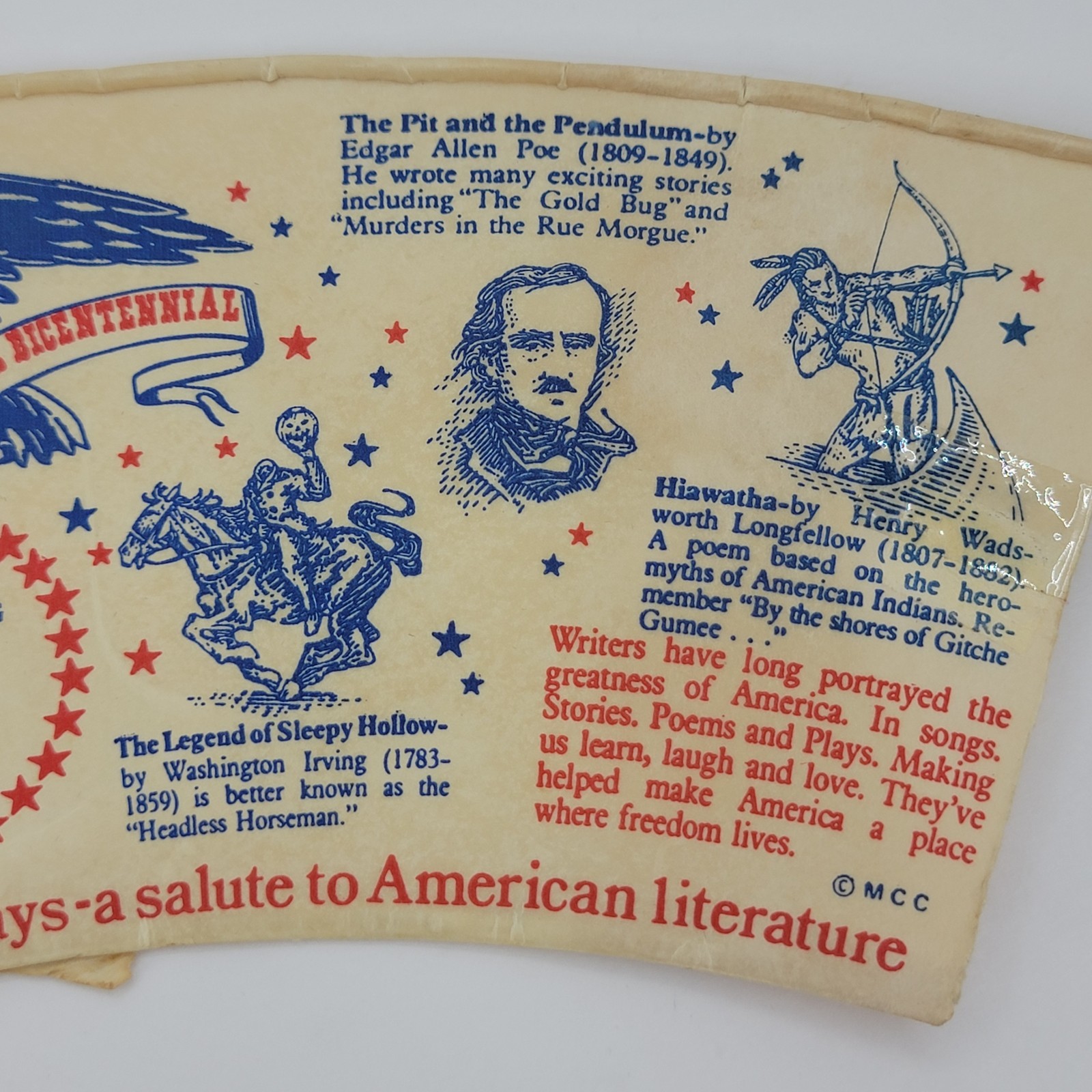 American Revolution Bicentennial 1976 paper cups 1776 USA United States