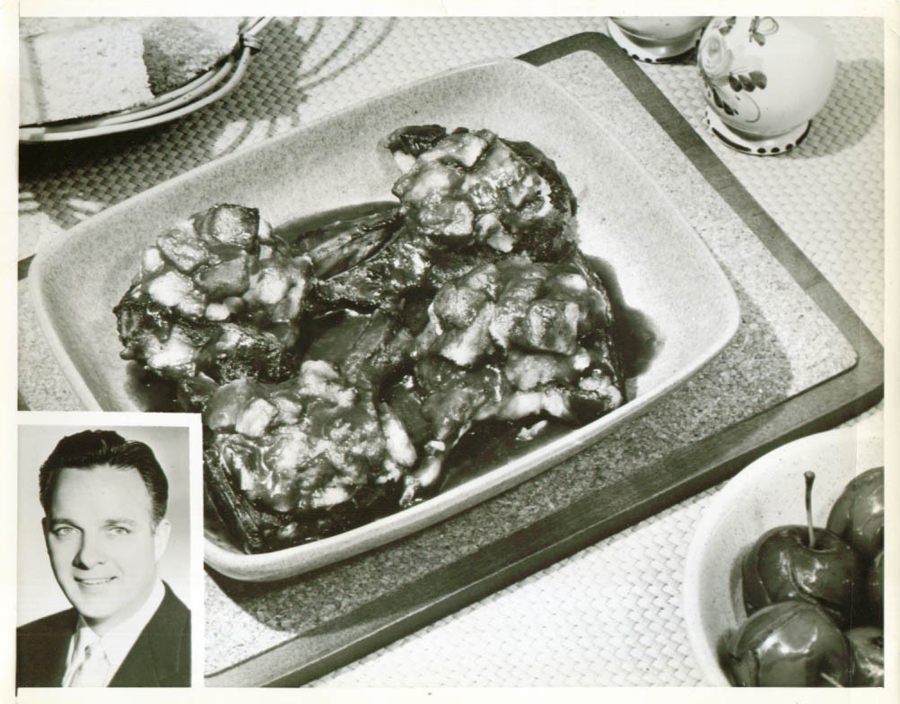 Bob Crosby Baked Pork Chops publicity 8×10 photo 1950s