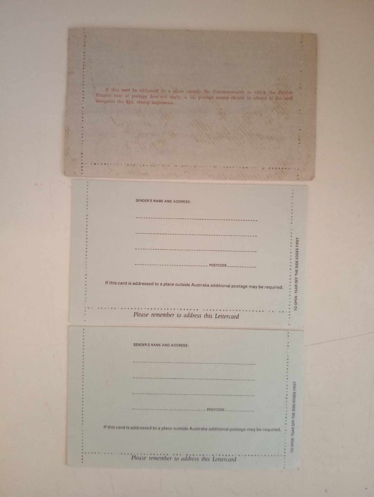 British Queen Elizabeth Lettercards x3