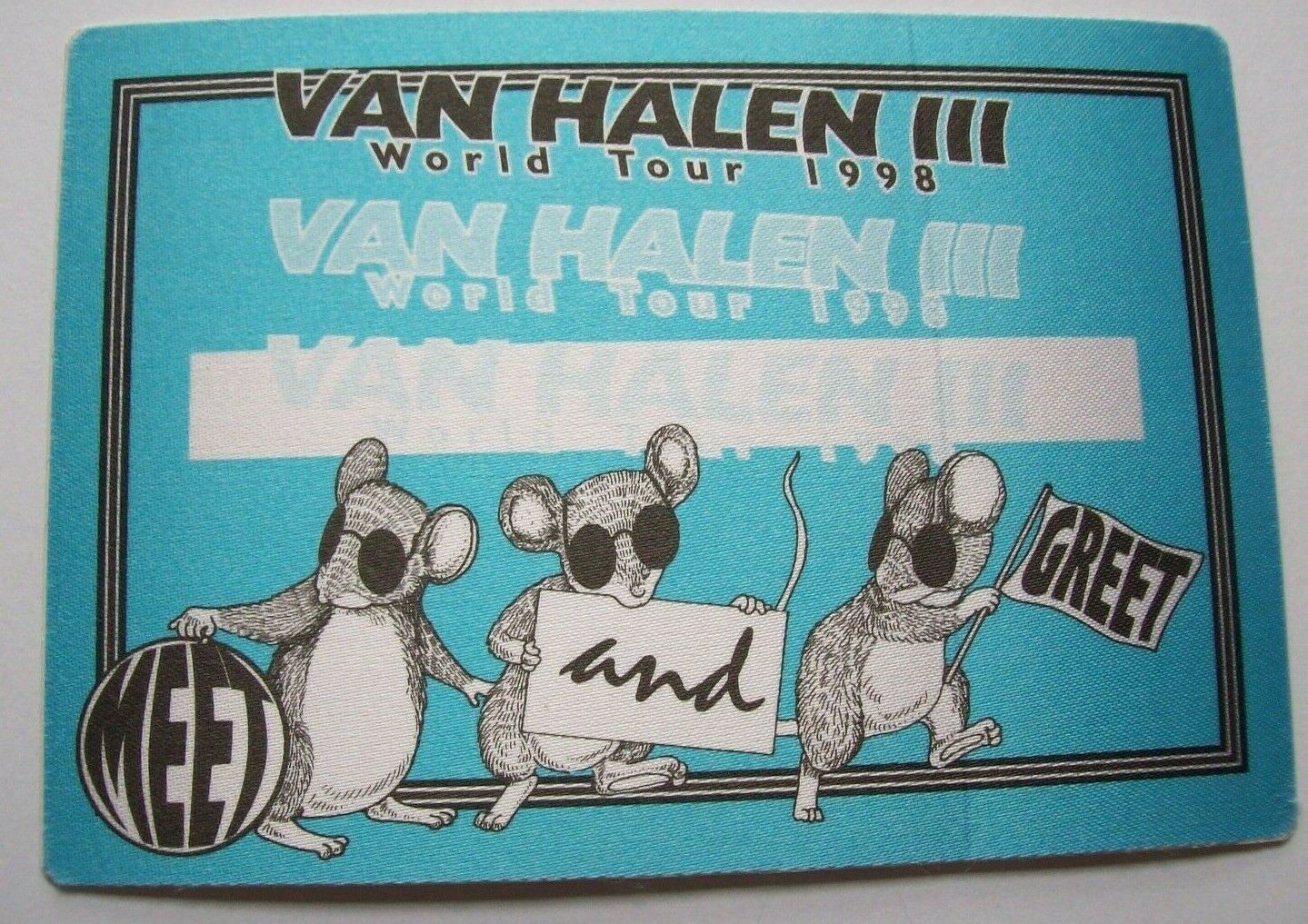 Van Halen Backstage Pass Vintage Original Meet And Greet 1998 Hard Rock Eddie