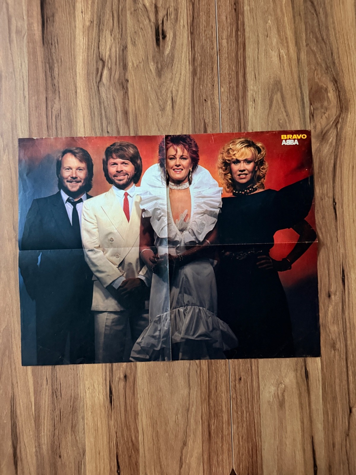 Vintage ABBA Original Bravo Magazine Foldout Poster 1970s Pop Rare