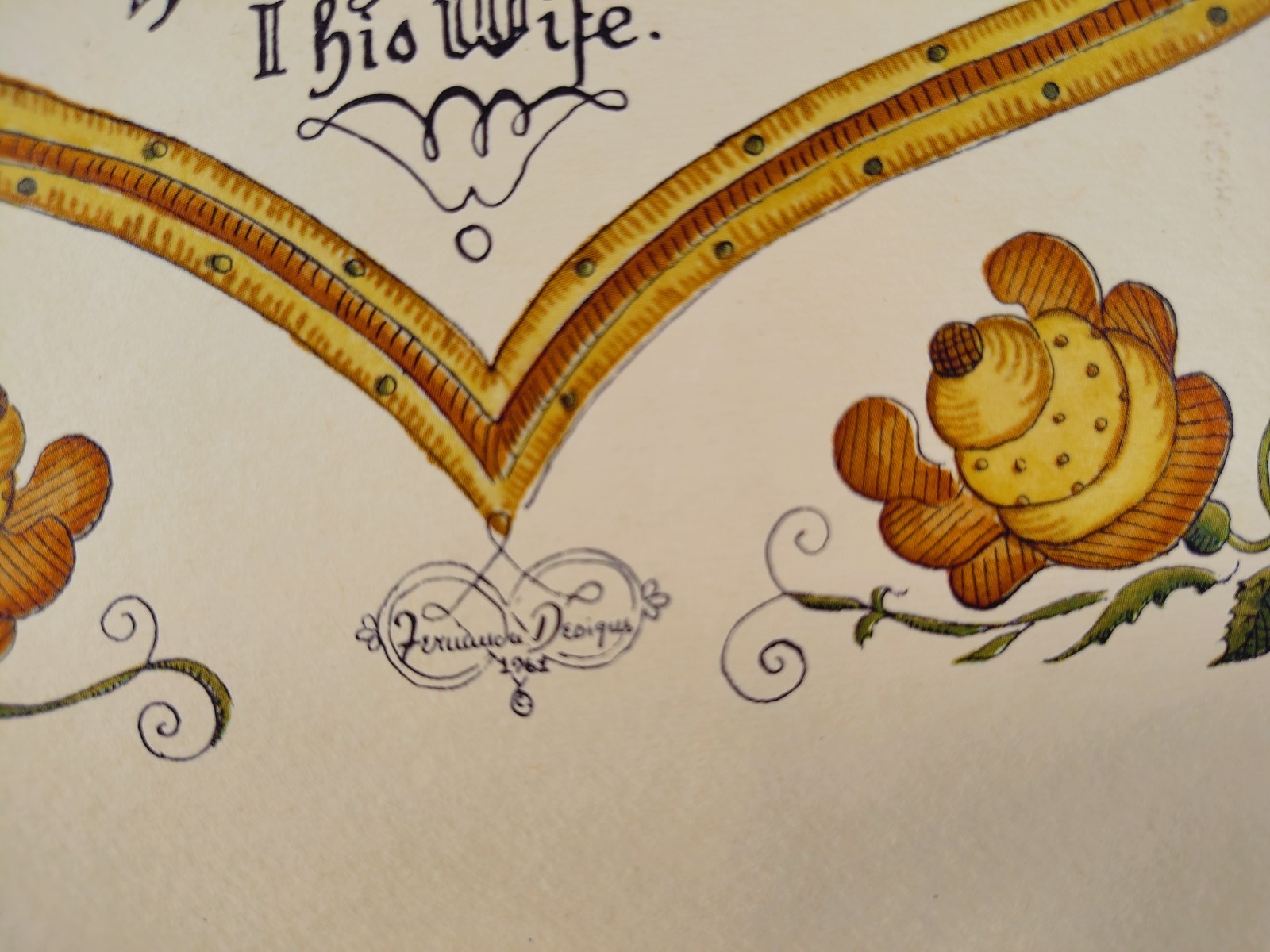 Vintage Primitive Folk Art Marriage Certificate Angel Birds Heart BLANK NEW