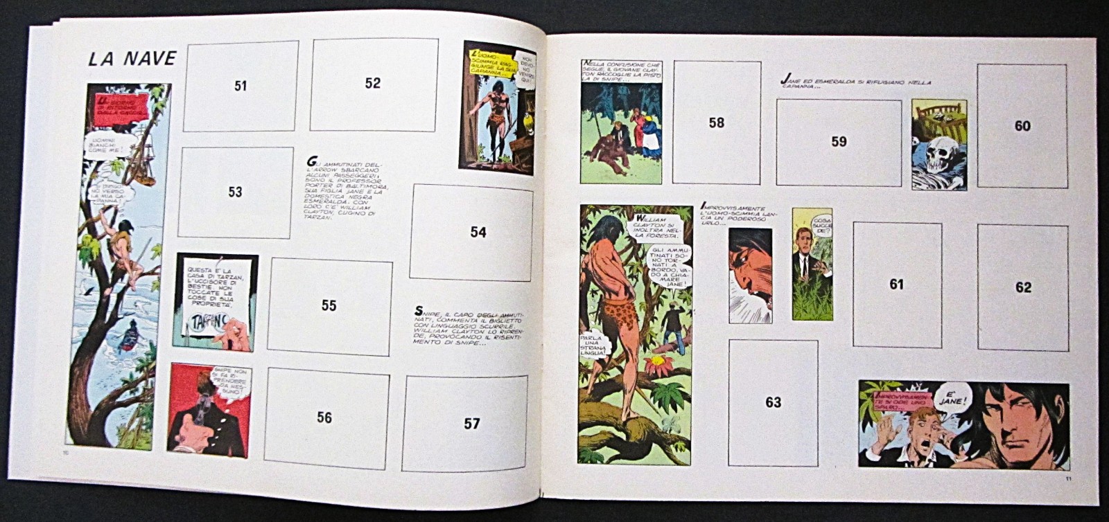 TARZAN OF THE APES~ITALIAN STICKER BOOK w/UNCUT SHEET OF 200 STICKERS~JOE KUBERT