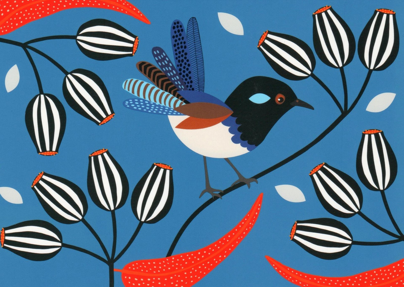 SCARCE Australia Post Supporting Beyond Blue, Blue Fairy Wren POSTCARD – NEW