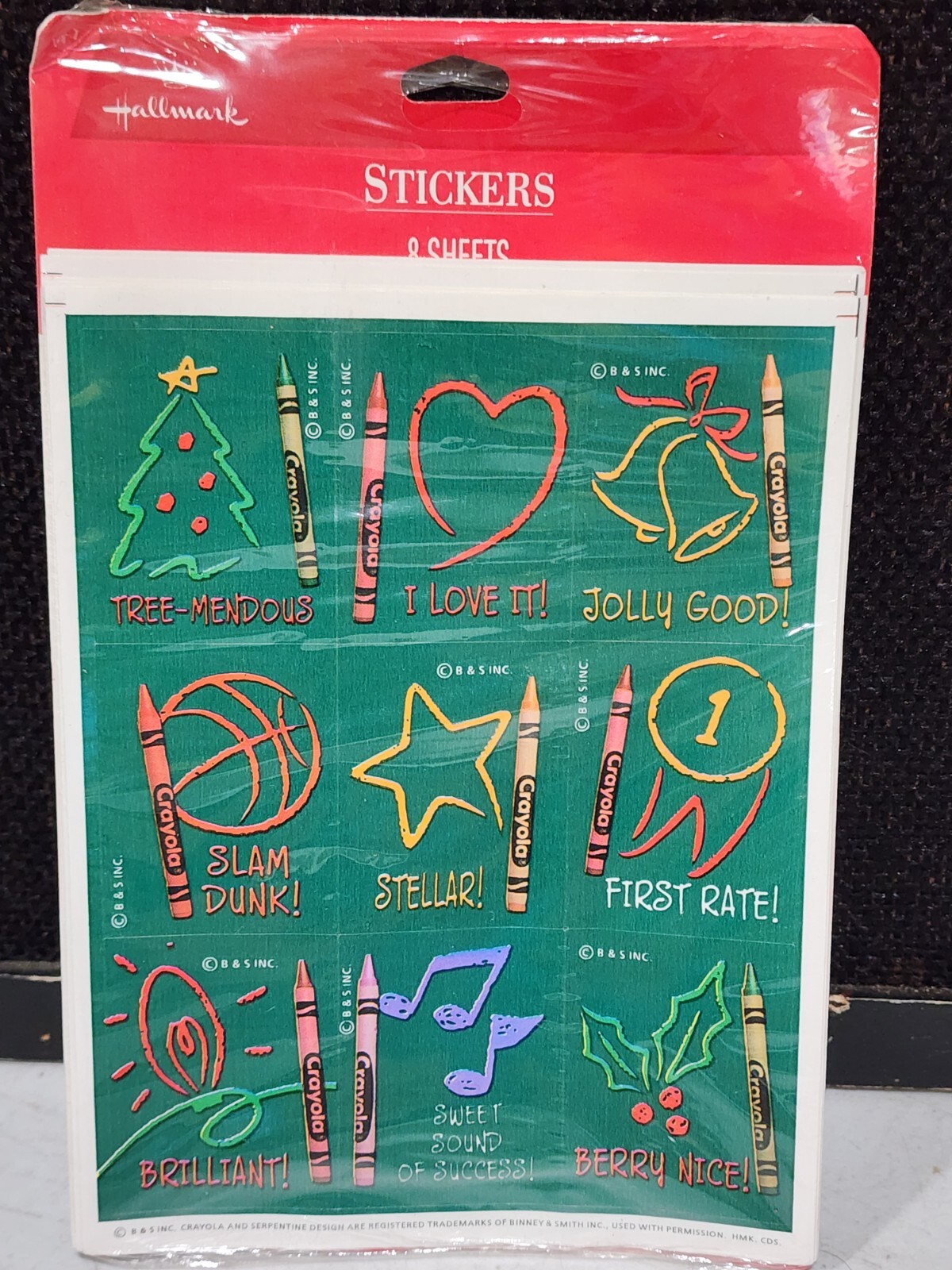 NEW Hallmark Stickers Sheet Crayola Crayons Rewards Binney & Smith Coloring
