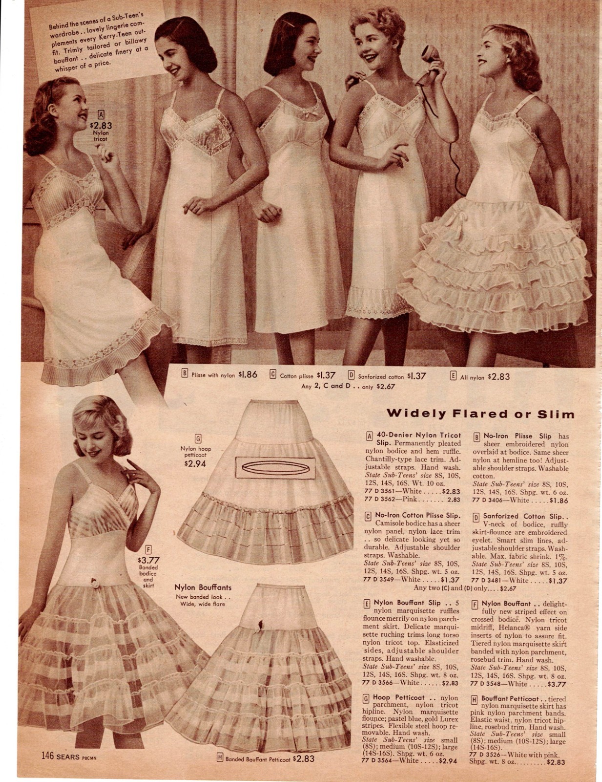 VINTAGE 60’S LADIES GIRLS SLIPS BRAS PHOTO CLIPPING CATALOG ADS PRINTS