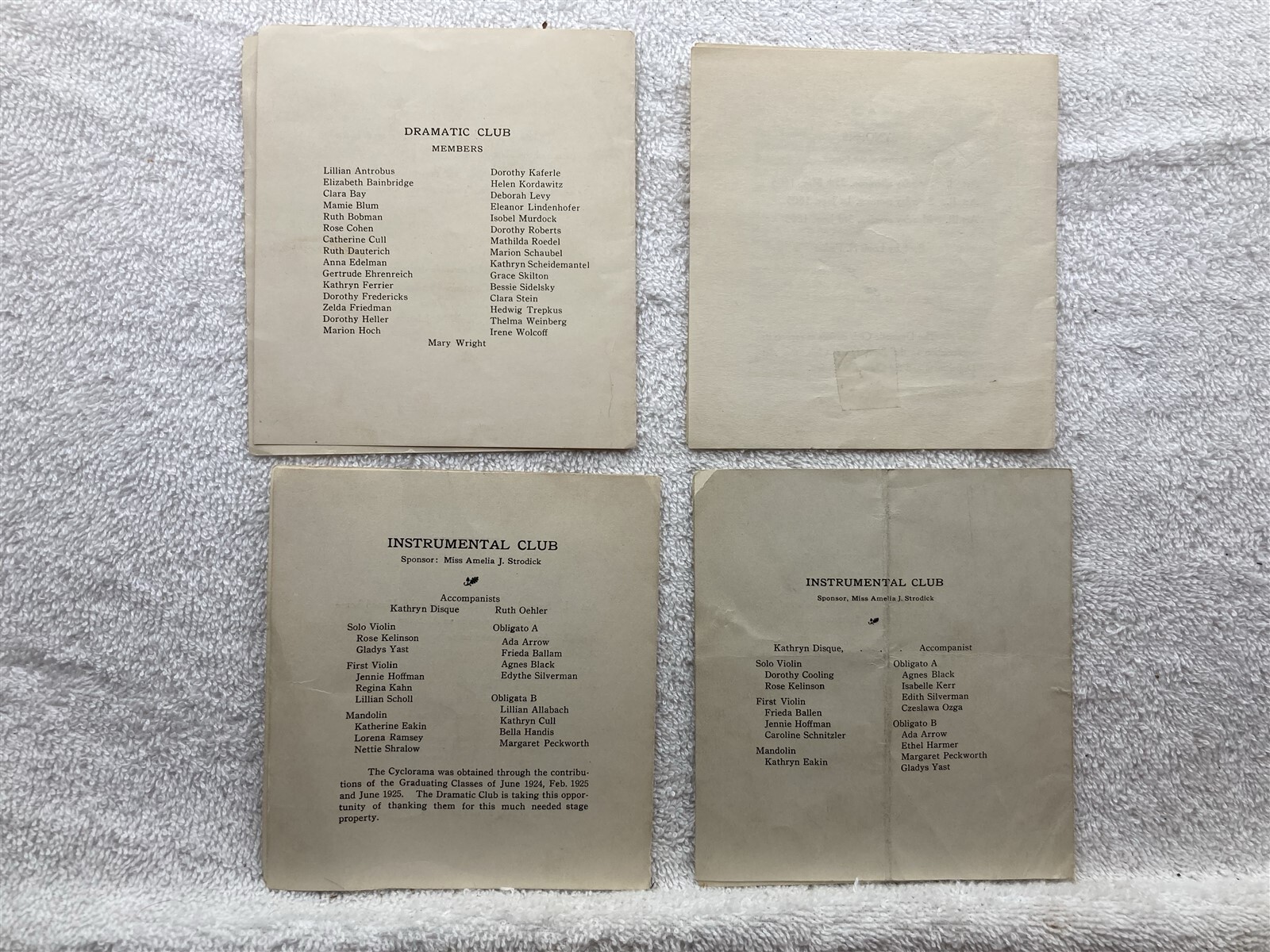 1925 1926 1927 Kensington High School Dramatic Club Programs Philadelphia PA Vtg