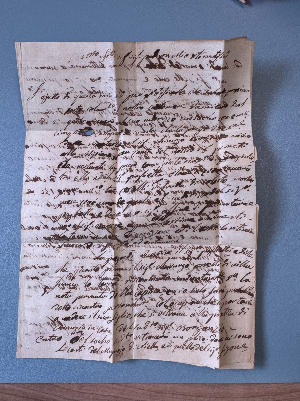 First Empire Letter de COEVA (Conquered Sture Department) – 1805