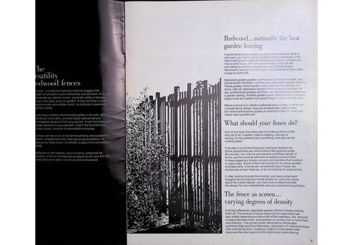 1973 Redwood Fencing Technical Design Guide CA Lumber Specs Landscape Design