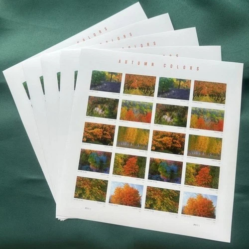 USPS 2024 Autumn Colors Forever Stamps Scott# 5929-5938 (MNH) – 100 pcs in total