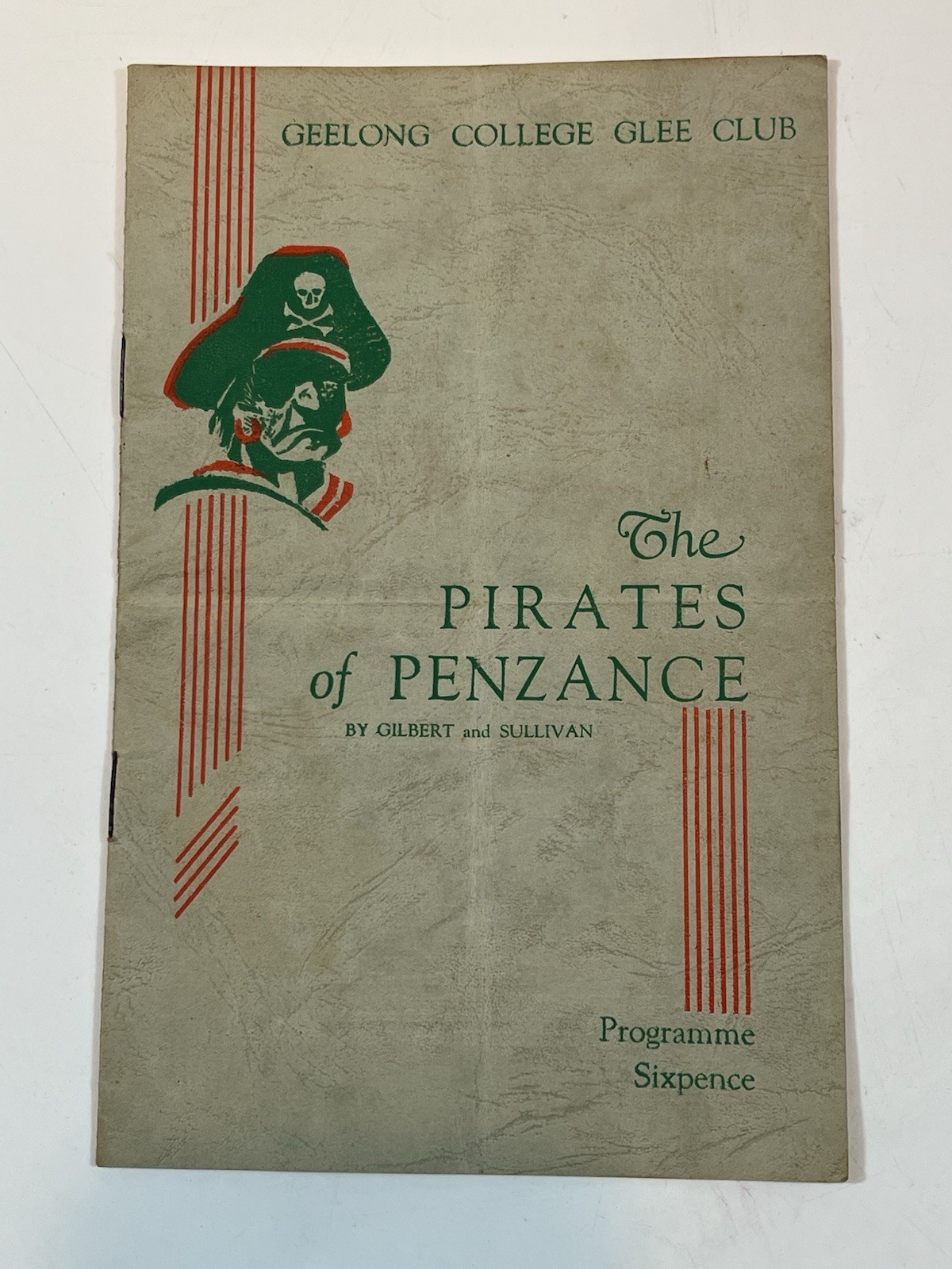 Geelong College Australia Glee Club Programme 1940’s Pirates Of Penzance