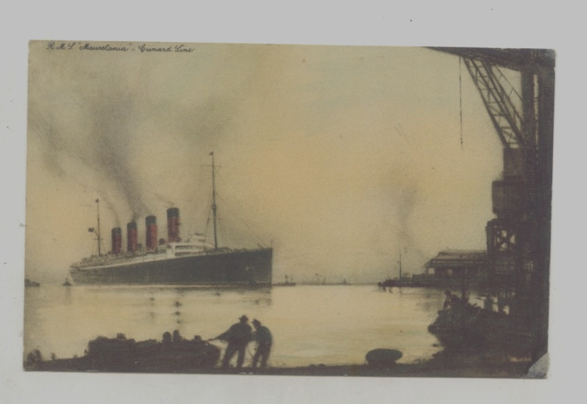 C1910 ADVERT AUS POSTCARD TRAVEL ENGLAND CUNARD LINE MAURETANIA MELBOURNE P91