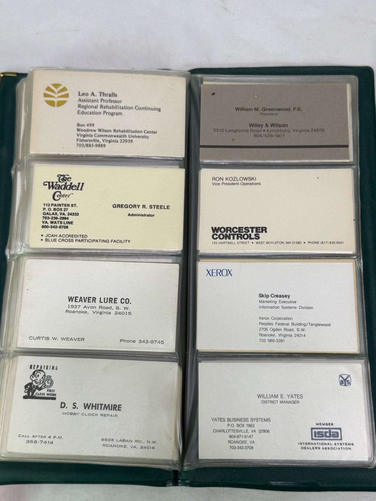 Vintage 1950 To 1990 Mid Century Business Card Binders & Cards Nice Collection