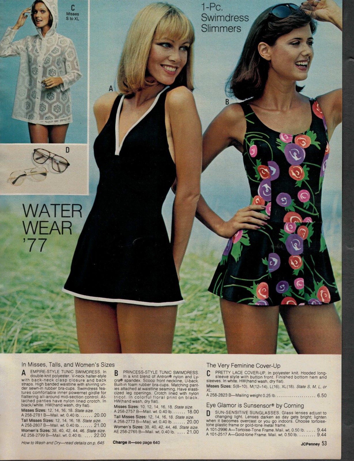 1970S JCPENNEY CATALOG SWIMWEAR CLIPPINGS FREE SHIPPING!!